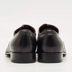 مملوكة مسبقًا حذاء بلمان مزين سير مونك واحد جلد نمط بروغي أسود مقاس 40