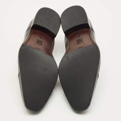 مملوكة مسبقًا حذاء بلمان مزين سير مونك واحد جلد نمط بروغي أسود مقاس 40