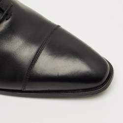 مملوكة مسبقًا حذاء بلمان مزين سير مونك واحد جلد نمط بروغي أسود مقاس 40