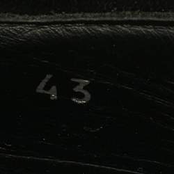 Pre Owned Balmain Size 43 Green/Black Leather Velvet Slip On Sneakers