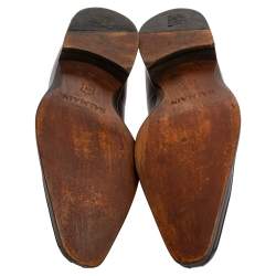 Balmain Brown Leather Lace Up Oxfords Size 43