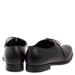 Balmain Black Leather Lace Up Oxfords Size 45