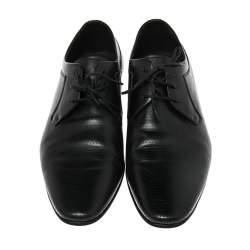 Balmain Black Leather Lace Up Derby Size 43