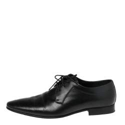 Balmain Black Leather Lace Up Derby Size 43