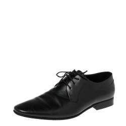 Balmain Black Leather Lace Up Derby Size 43