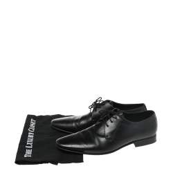 Balmain Black Leather Lace Up Derby Size 43