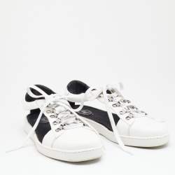 Balmain White Logo Leather Low Top Sneakers Size 40