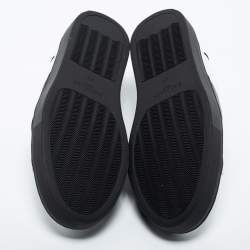 Balmain White/Black Leather  Low Top Sneakers Size 41