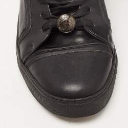 Balmain Black Leather High Top Sneakers Size 41