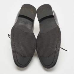 Balmain Navy Blue Leather Lace Up Derby  Size 42