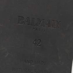 Balmain Navy Blue Leather Lace Up Derby  Size 42