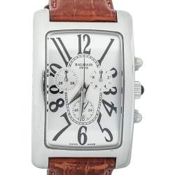 Pierre Balmain Silver Stainless Steel & Leather 5841 Men's Wristwatch 33 mm