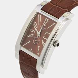 Balmain Brown Stainless Steel Leather B2721.52.54 Men's Wristwatch 32 mm