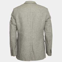 مملوكة مسبقًا Banana Republic Heritage Grey Button Front Slim Fit Blazer L