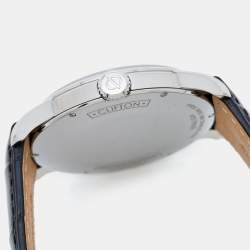 Baume & Mercier Black Stainless Steel Alligator Leather Clifton MOA10366 Men's Wristwatch 45 mm