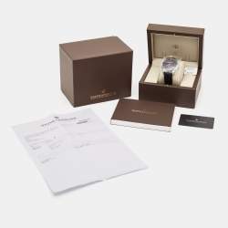 Baume & Mercier Black Stainless Steel Alligator Leather Clifton MOA10366 Men's Wristwatch 45 mm
