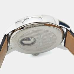 Pre Owned Baume & Mercier Silver Stainless Steel Alligator Leather Classima M0A08731 Men's Wristwatch 42 mm