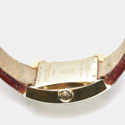 Baume & Mercier Silver 18k Yellow Gold Alligator Hampton 8258 Men's Wristwatch 38 mm