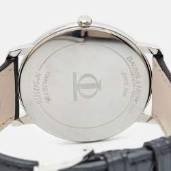 Pre Owned Baume & Mercier Black Stainless Steel Classima MOA08850 Men's Wristwatch 39 mm