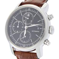 Baume & Mercier Black Stainless Steel & Leather Classima Executive 65533 Men's Wristwatch 42mm