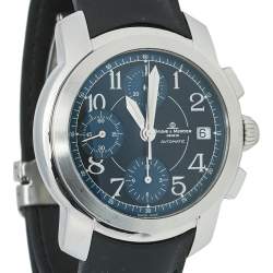 Baume & Mercier Blue Black Stainless Steel Rubber Capeland MV045216 Men's Wristwatch 39 mm 