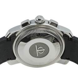 Baume & Mercier Blue Black Stainless Steel Rubber Capeland MV045216 Men's Wristwatch 39 mm 
