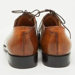 Berluti Brown Leather Lace Up Derby Size 41.5