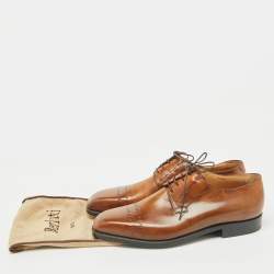 Berluti Brown Leather Lace Up Derby Size 41.5
