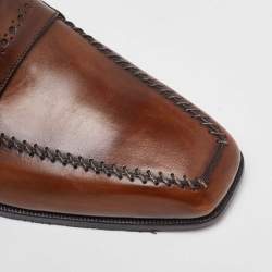Berluti Brown Leather Penny Loafers Size 41
