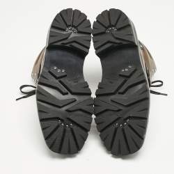 Pre Owned Berluti Brown/Black Leather Brunico 2 Ankle Boots Size 42