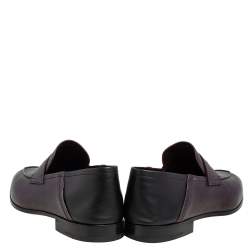 Pre Owned Berluti Burgundy Leather Lorenzo Penny Slip On Loafers Size 43