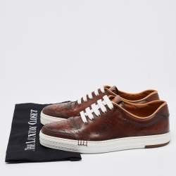 Pre Owned Berluti Brown Ombre Leather Playtime Lace Up Sneakers Size 43