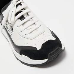 Pre Owned Berluti White/Black Leather Low Top Sneakers Size 42.5