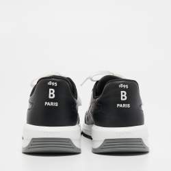 Pre Owned Berluti White/Black Leather Low Top Sneakers Size 42.5