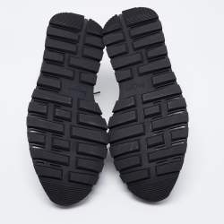 Pre Owned Berluti Black Leather Lace Up Sneakers Size 42.5