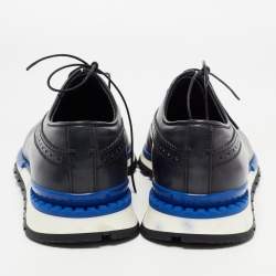 Pre Owned Berluti Two Tone Brogue Leather Fast Track Sneakers Size 40