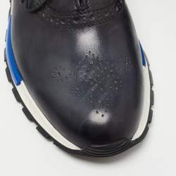 Pre Owned Berluti Two Tone Brogue Leather Fast Track Sneakers Size 40
