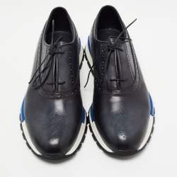 Pre Owned Berluti Two Tone Brogue Leather Fast Track Sneakers Size 40