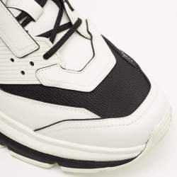 Pre Owned Berluti White/Black Leather Gravity Low Top Sneakers Size 44