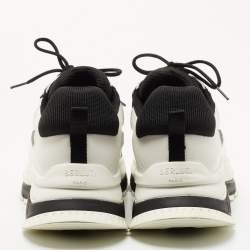 Pre Owned Berluti White/Black Leather Gravity Low Top Sneakers Size 44