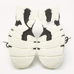 Pre Owned Berluti White/Black Leather Gravity Low Top Sneakers Size 44