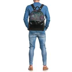 Berluti Black/Multicolor Nylon, Leather and Mesh Printed Backpack