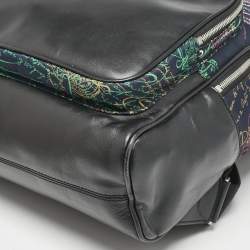 Berluti Black/Multicolor Nylon, Leather and Mesh Printed Backpack