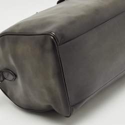 Pre Owned Berluti Nero Grigio Leather Jour Off MM Duffle Bag