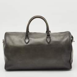 Pre Owned Berluti Nero Grigio Leather Jour Off MM Duffle Bag