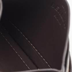 Pre Owned Berluti Brown Leather Bambou Scritto Card Holder