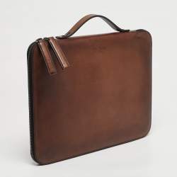 Pre Owned Berluti Nino Brown Leather Briefcase
