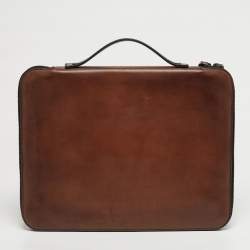 Pre Owned Berluti Nino Brown Leather Briefcase