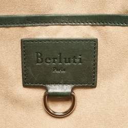 Pre Owned حقيبة ظهر برلوتي جلد سكريتو أخض�ر حجيم