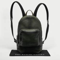 Pre Owned حقيبة ظهر برلوتي جلد سكريتو أخضر حجيم